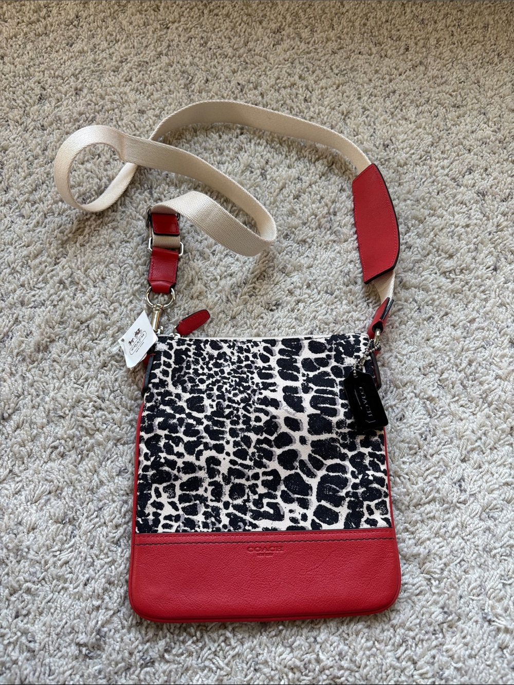 Coach Ocelot Print Crossbody Bag NWT